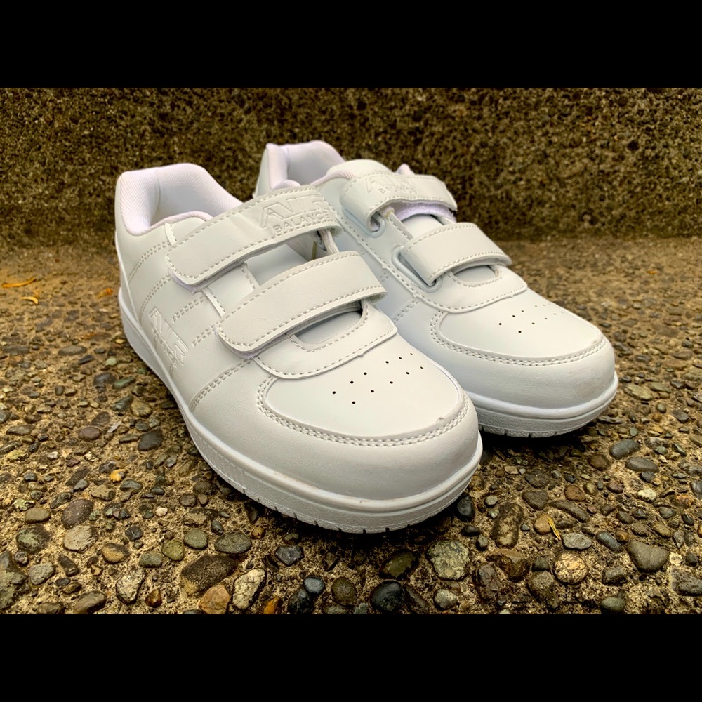 Air Balance Boys Velcro Strap White Shoes